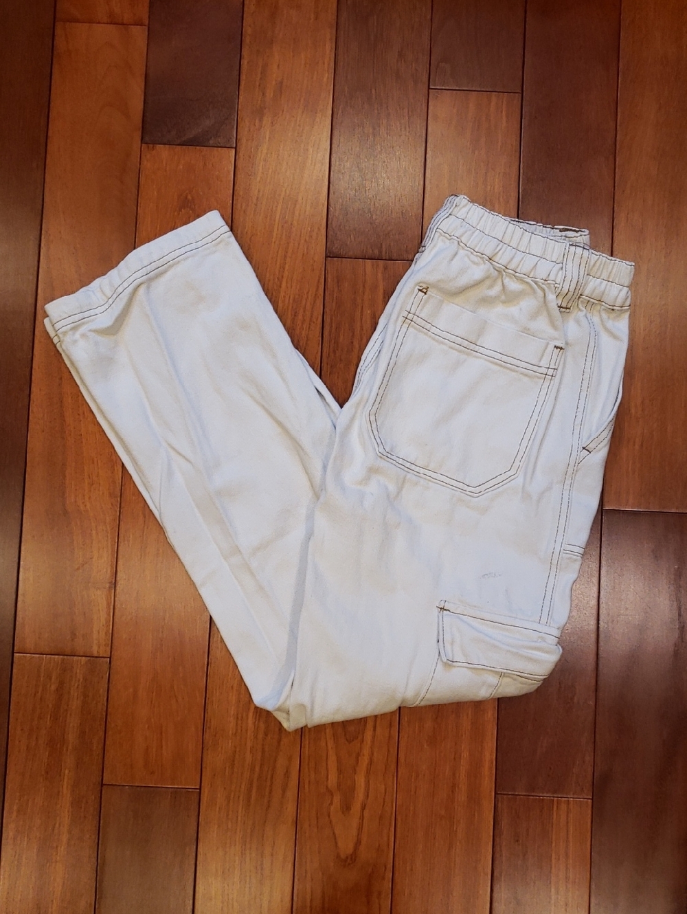 Pac Sun White Denim Cargo Jeans. Women's Small